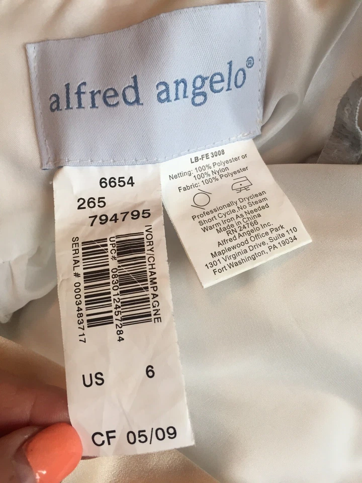 Vestido niña flor alfred angelo talla 6 marfil/champán Foto 4 de 4