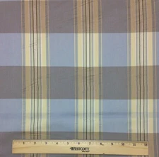 P KAUFMANN POLISHED PLAID CARAMEL CHECKER UPHOLSTERY FABRIC BY THE YARD 54" WIDE