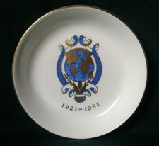 ROYAL WORCESTER UNTERSETZER INTERNATIONAL SOROPTIMIST ASSOCIATION SCHMUCKSCHALE
