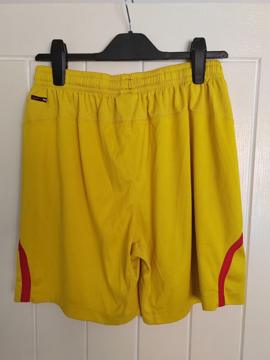Liverpool FC LFC Shorts Warrior Yellow Away Shorts 2014-15 Men's
