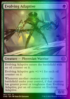 MTG Evolving Adaptive (167/530) Phyrexia All Will Be One LP FOIL