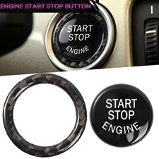 For BMW 1 3 5 Series E90 E87 E60 Carbon Engine Start Stop Push Button Cover Trim
