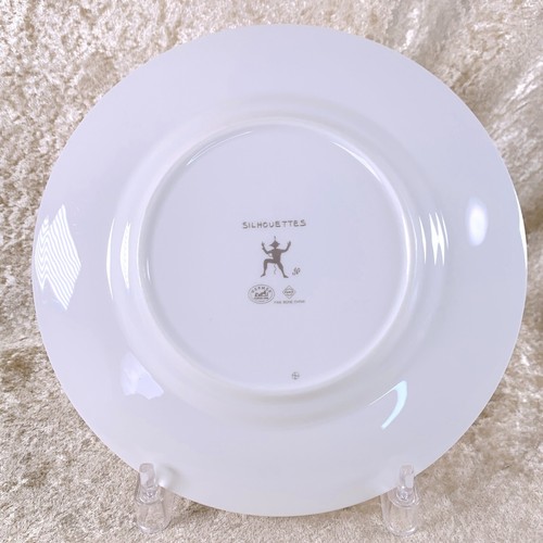 Hermes Paris Dessert Plate Silhouettes 20cm Set of 6 HEAVILY WORN - Picture 13 of 23