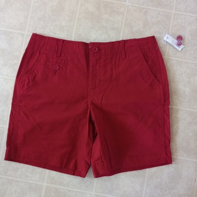 faded-glory-chino-shorts-womens-size-6-red-outdoor-shorts-ebay