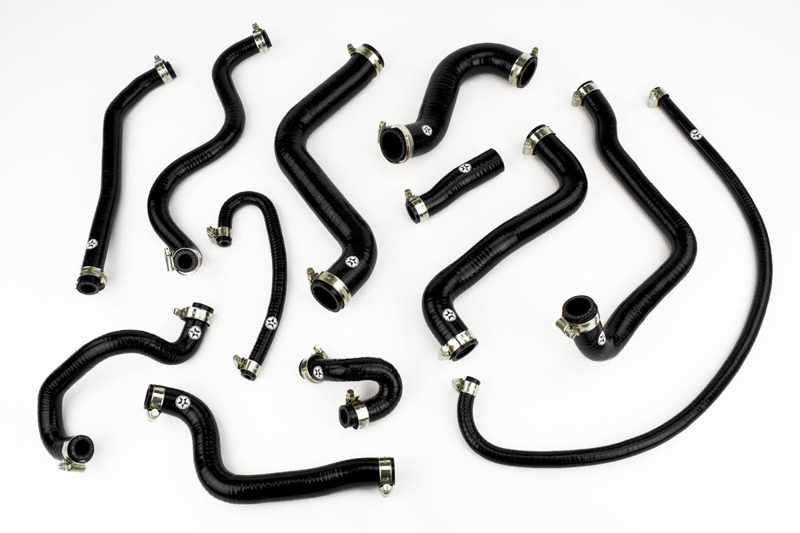 Stoney Silicone Radiator Coolant Hoses fit VW Golf MK2 GTI 1.8 8v Non-AC Black