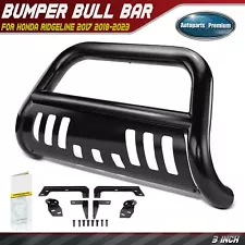 3" Black Bull Bar Bumper Grille Guard for Honda Ridgeline 2017 2018 2019-2023