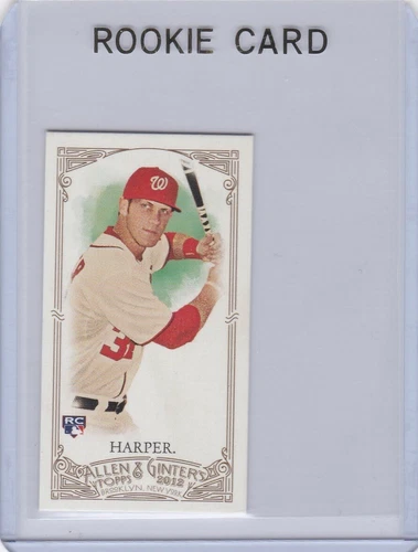 BRYCE HARPER ROOKIE CARD 2012 Topps Allen & Ginter RARE Mini VARIATION $$ NAT RC