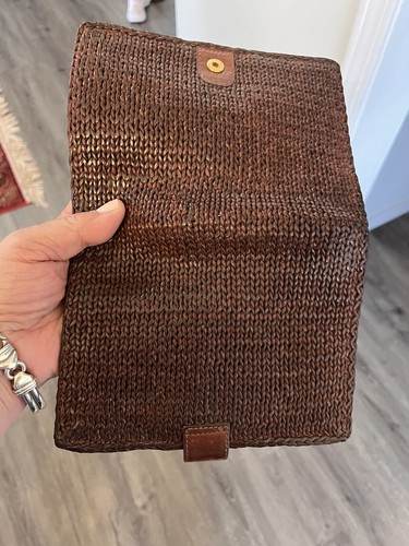 Women Or Men Wallet Cole HANN Buyter Soft Weave Wallet Brown - Picture 6 of 6