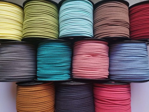 5m Faux Suede Cord Lace Thread String Enviro Leather Jewellery Beading DIY 3mm - Picture 2 of 42