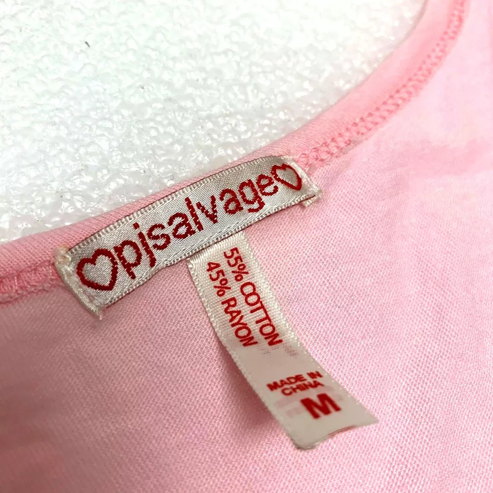 PJ Salvage женщин розовый "Позвони мне" помада длинным рукавом пижамы сна рубашка, M - Изображение 3 из 3