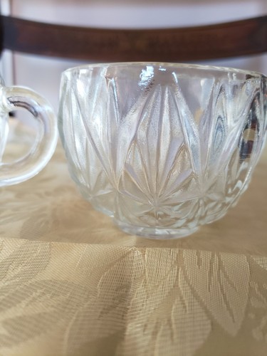 Vintage Hazel Atlas Williamsport Set of 2 Clear Square Punch Cups 2.5" T/3 1/8 W - Picture 2 of 19