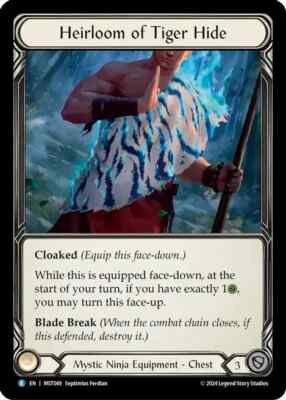 Flesh and Blood TCG Heirloom of Tiger Hide MST049 Rare Regular NM MST