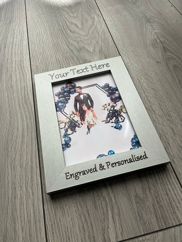 Custom Photo Frame, Engraved Picture Frame Gift, Bespoke Engraving French Oak A4 - Picture 11 of 15