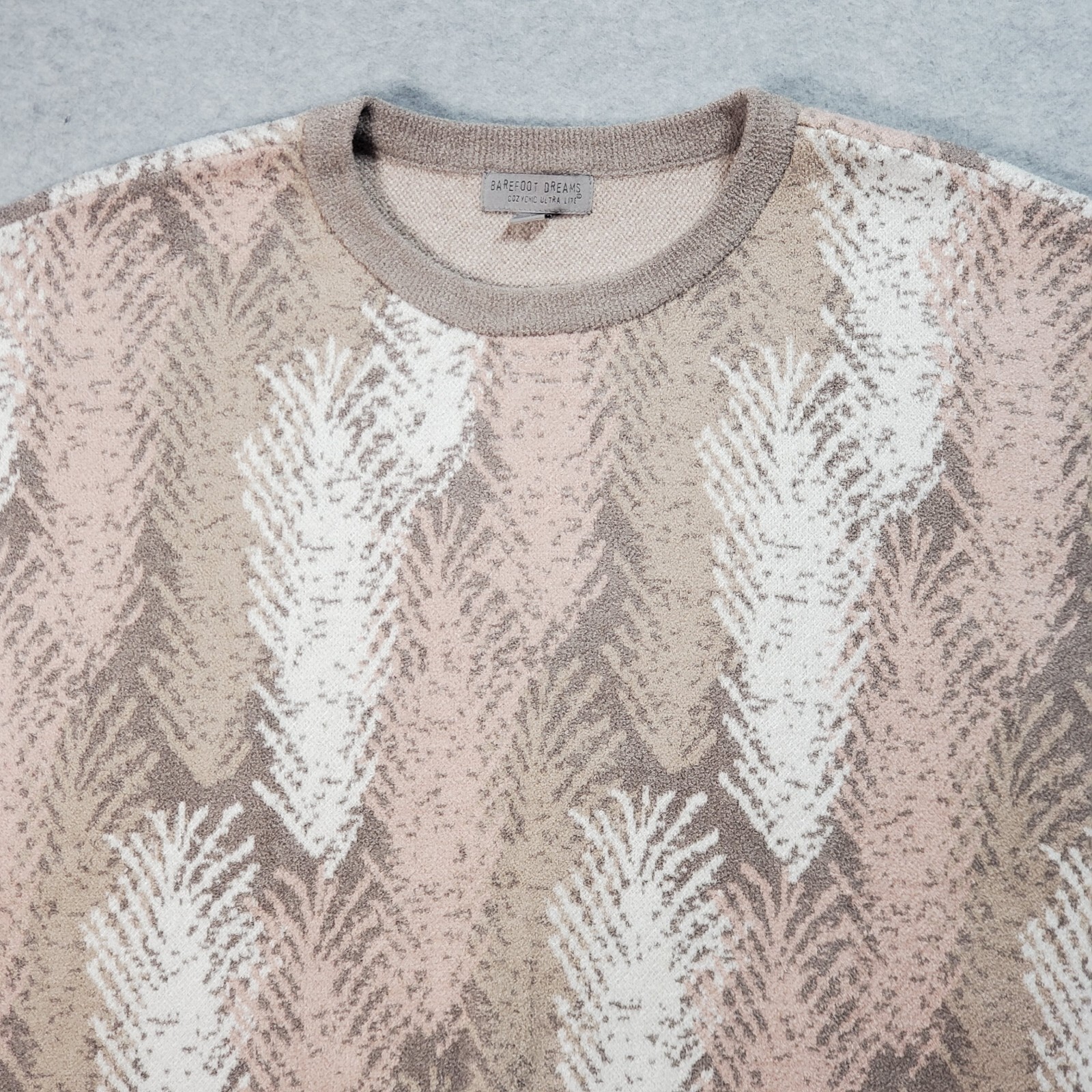 Barefoot Dreams Women’s Featherlight Dolman Short Sleeve Sweater Pewter Size Large