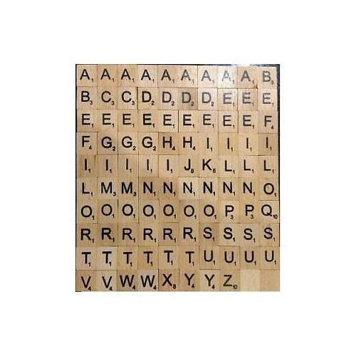TILES IVORY PLASTIC & WOODEN BLACK LETTERS CHOOSE 100 - 1000 FULL SETS - Picture 10 of 13