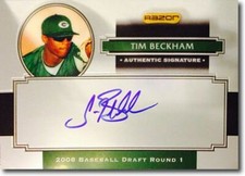 TIM BECKHAM 2008 Razor Autograph Rookie METAL Auto RC