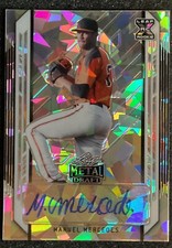 2021 Leaf METAL Draft SILVER WAVE XRC AUTO #BA-MM7 MANUEL MERCEDES SF GIANTS MT
