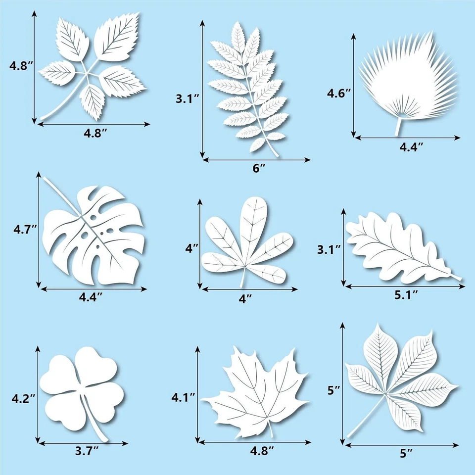 Window Decals for Bird Strikes,52 Pieces Large Leaf Shape anti Collision Window - Image 3 of 3