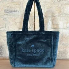 Kate Spade Shearling Ella Large Tote Faux Fur Purse Satchel Peacock