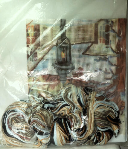 Vtg 1987 Candamar WINTER SCENE Needlepoint Kit Everything Included NOS Opened - Picture 4 of 4