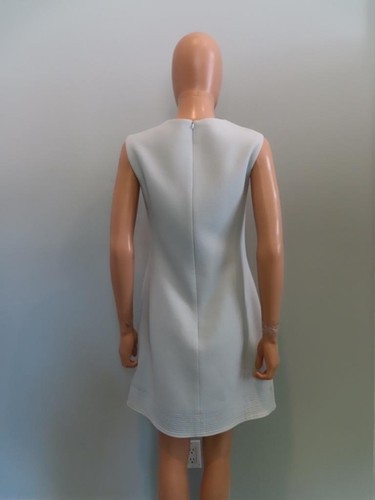 Christian Dior Pale Blue Crepe Sleeveless Sheath Dress F 42/US 10-Measures US 6 - Picture 9 of 12
