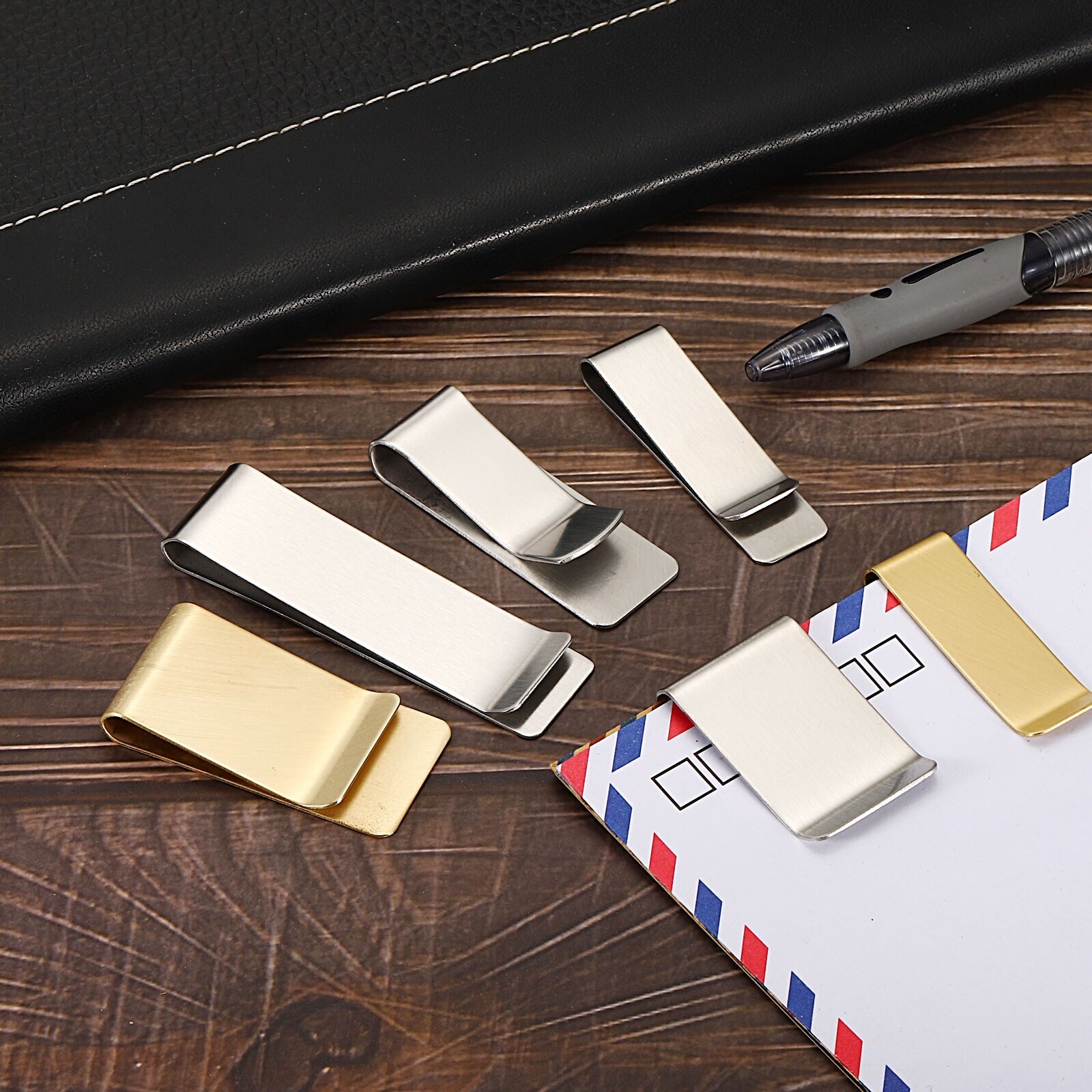 4pcs Pen Holder Clip: Metal Pencil Loop Sleeve for Notebooks Journals