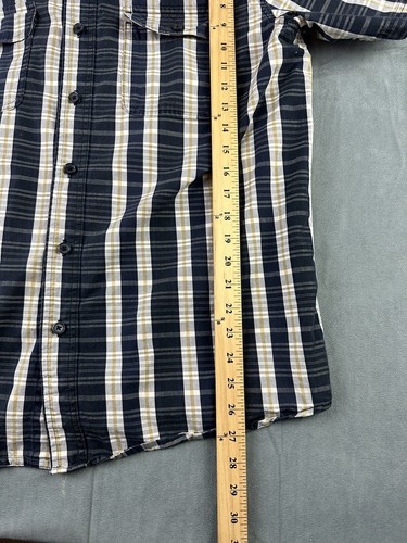 Ridgecut Toughwear Button Up Shirt Men's 2XL Short Sleeve Outdoors Black Yellow - Picture 6 of 7