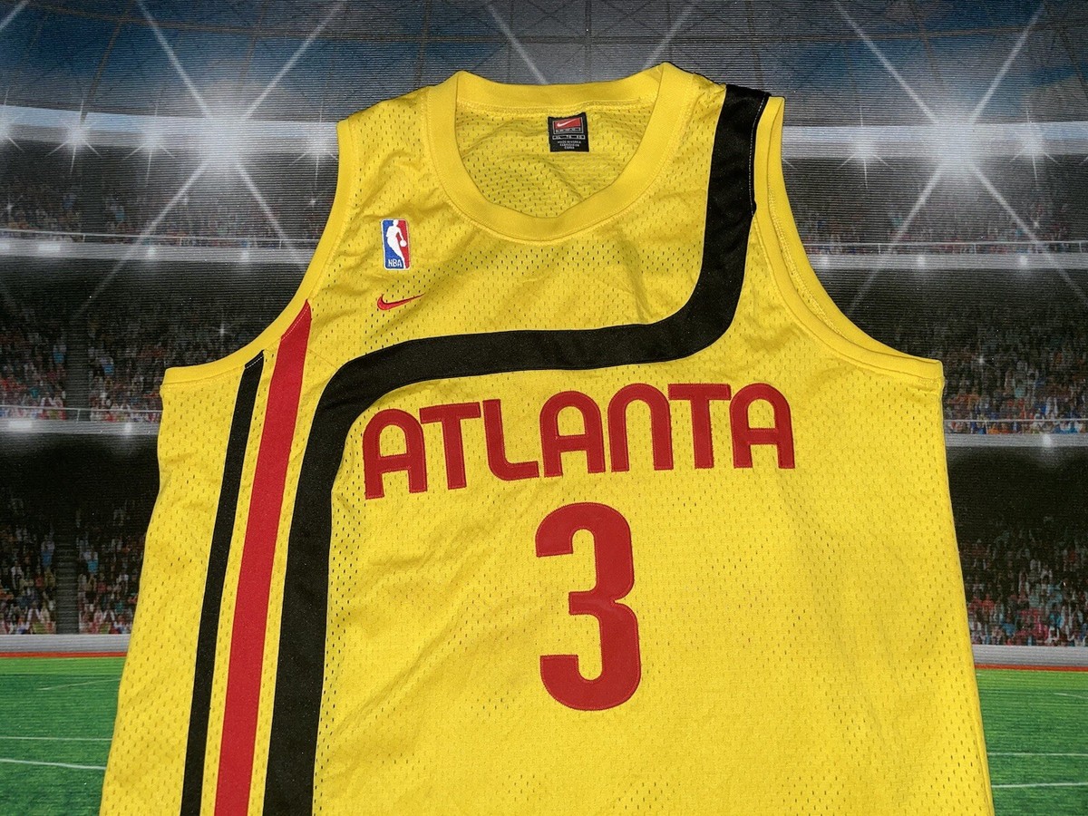 Atlanta Hawks Shareef Abdur-Rahim #3 Basketball Nike Jersey Yellow