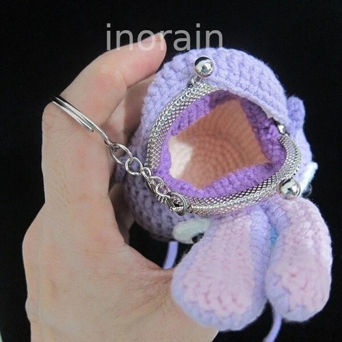 Stella Lou Plush Crochet Amigurumi Doll Purse Shoulder Bag Keychain Kiss Lock - Picture 5 of 6