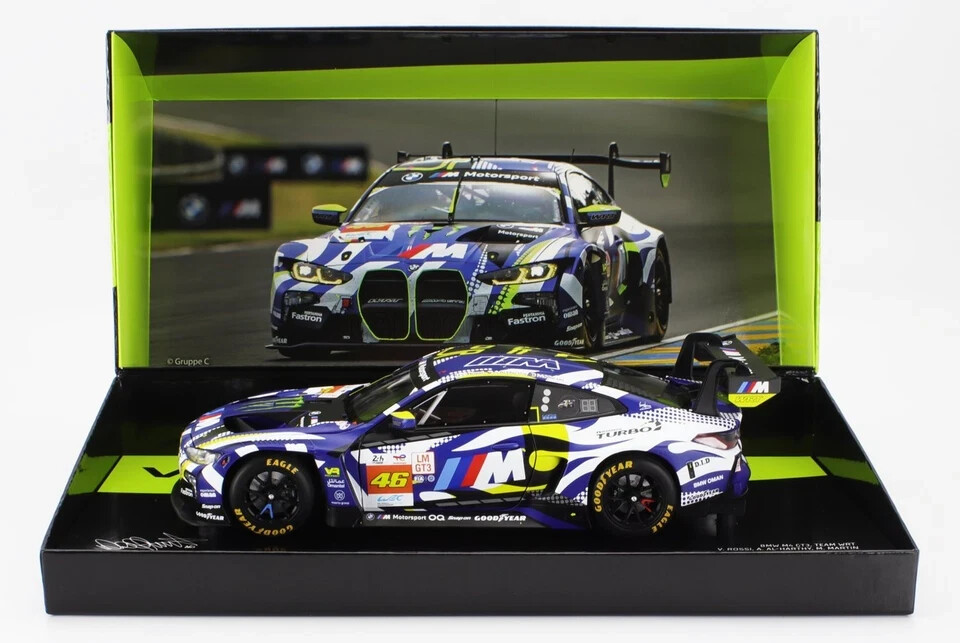 Minichamps 1:18 Model Car Valentino Rossi Vr/46 Bmw M4 Gt3 24h Le