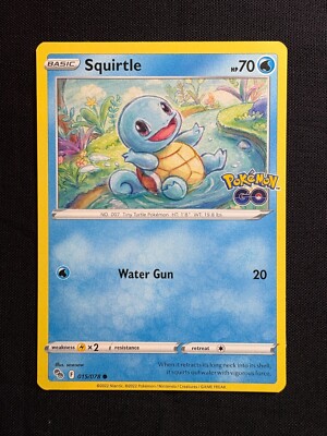 Squirtle 015/078 Common LP-NM - Pokemon TCG Sword & Shield Pokemon Go PGO