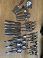 Paul Drees Solingen seltenes Edelstahl Besteck 6 Personen 36 Teile Roneusil