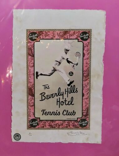The Beverly Hills Hotel, Tennis Club, Print, 22'x 15'x Signed Fairchild Paris - 第 10/12 張圖片