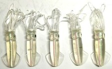 5 Pcs  Bionic Squid Soft Baits Artificial   Fishing Lures Squid Skirts Octopus