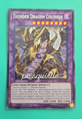 Thunder Dragon Colossus Secret Rare 1st Edition SOFU-EN037 NM Yugioh