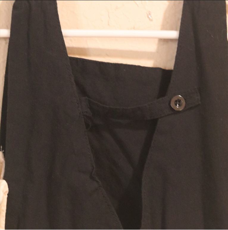 Pepper Kids Boho Style Side Tie Dress - Black & Cream - Size 6