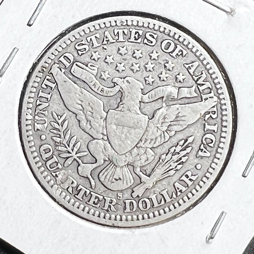 1907-S BARBER QUARTER ~ FULL LIBERTY - Picture 2 of 2