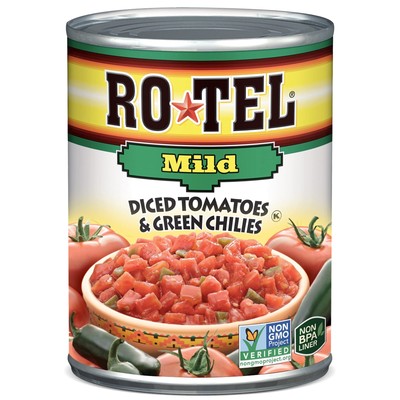 ROTEL Mild Diced Tomatoes and Green Chilies 10 oz. Pack of 12