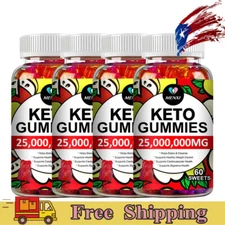 25,000,000mg Keto Slimming Gummies ACV Apple Cider Vinegar Weight Loss 240 Gummy
