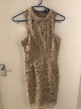 Ladies Lace Look Bodycon Style Dress Size 10 Boohoo CB11