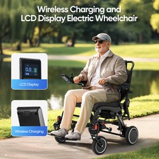 Two Battery 500W Carbon Fiber Electric Wheelchairs For All Terrain Airline