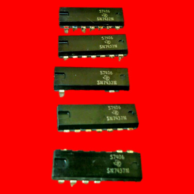 Texas Instruments SN7437N/QUADRUPLE 2-INPUT POSITIVE-NAND BUFFERS/14DIP/ 5 PIECE