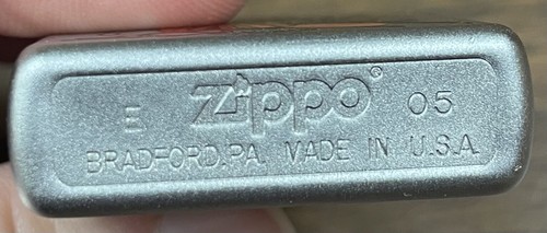 Zippo 2005 Satin Chrome Work Series Firefighter E 05 Lighter - Picture 3 of 4