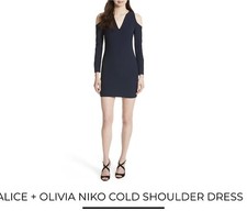 ALICE + OLIVIA NIKO COLD SHOULDER DRESS NWT SIZE 4