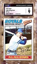 1977 GEORGE BRETT HOF TOPPS #580 CGC 9 MINT!