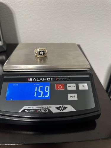 Texas Pride schwarzer Onyx und weißer Saphir 925 Sterlingsilber Herrenring Größe 12 - Bild 10 von 10