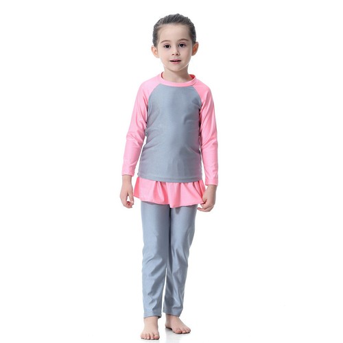 Toddler Kids Girls Swimwear Muslim Child Modest Full Cover Swim Clothes Set Suit - Picture 26 of 132