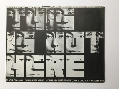 Póster de museo 1971 Syracuse NY de los Beatles John Lennon y Yoko Ono - Imagen 2 de 13