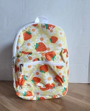  MINI ESSENTIALS  STRAWBERRIES BACKPACK WITH STRAPS  7.5IN ×3.75IN × 10IN