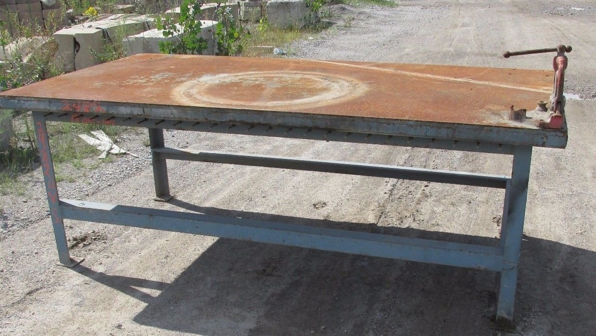 Steel Work Bench Welding Table Pipe Vise 4'x8'x35-1/2